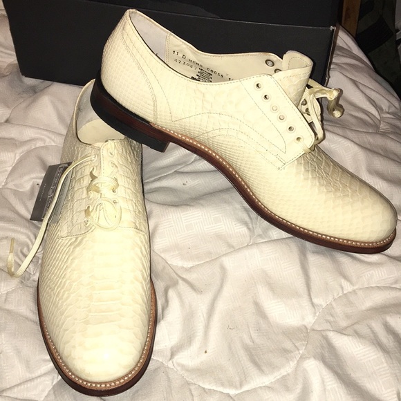 Stacy Adams Cream Anaconda Madison Size 11 - Picture 1 of 5